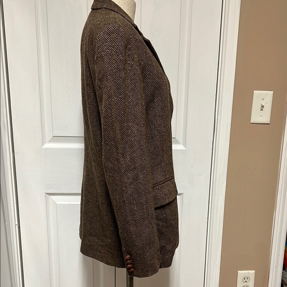 Ralph Lauren Brown Wool Blazer Classic Notched Lapel - Picture 3 of 9
